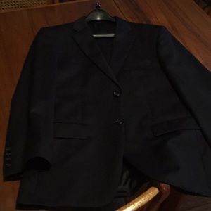 Navy blue w/stripped material w/pants